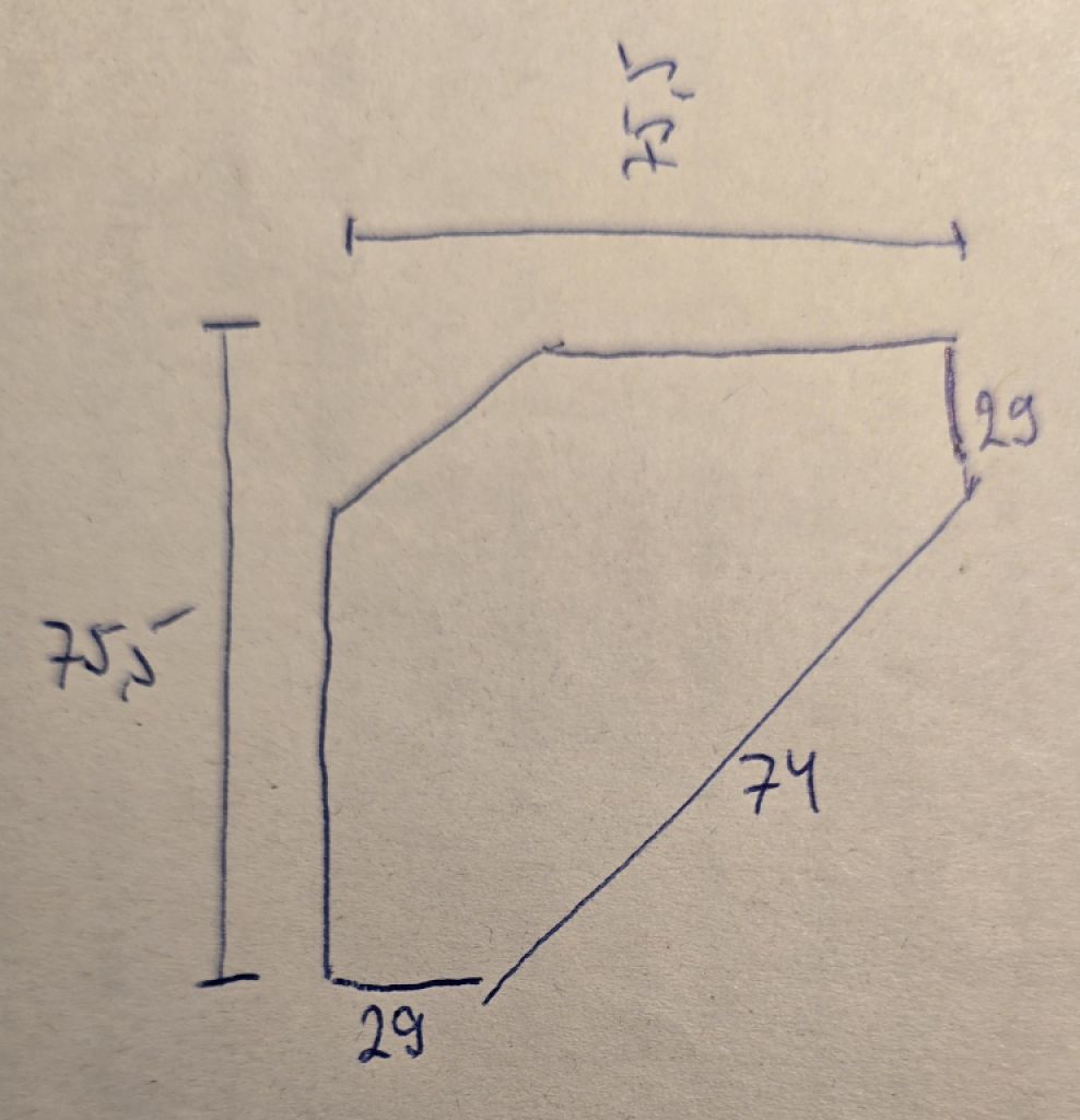 antiker Eckschrank in Nußbaum, Louis Seize