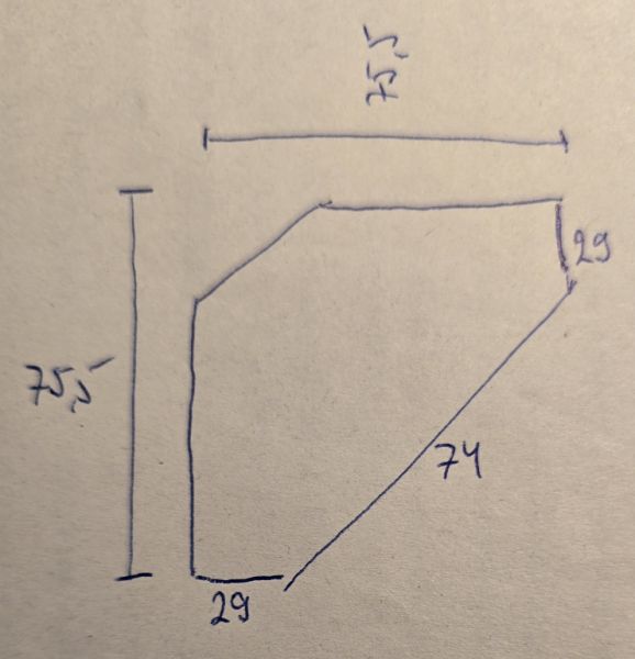 antiker Eckschrank in Nußbaum, Louis Seize