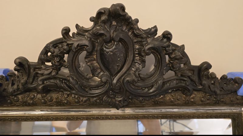 Antique crystal mirror