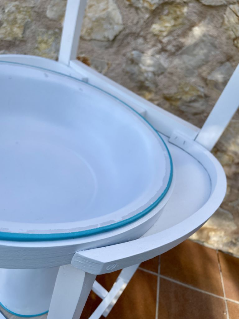 Antique washstand with basin and pitcher. Decorative unique piece!