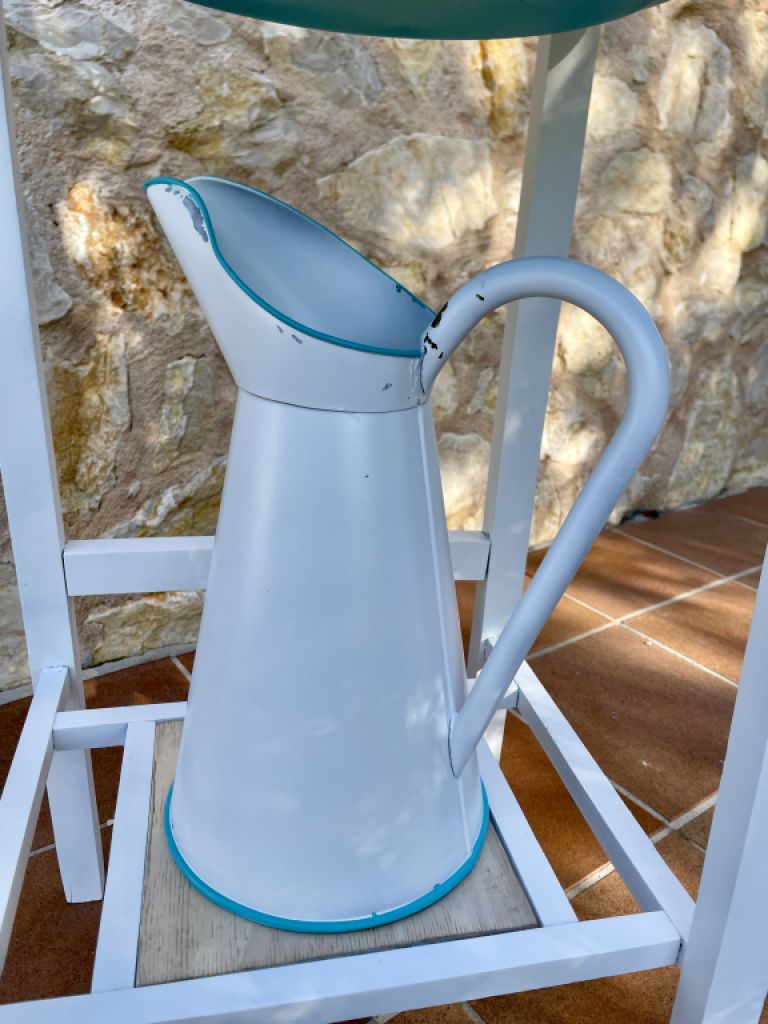 Antique washstand with basin and pitcher. Decorative unique piece!