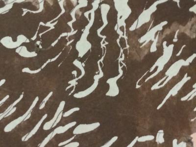 Watercolor of a hen in black and white