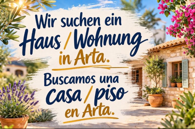 ARTÀ  Wir suchen ein Haus / Wohnung zur Langzeitmiete