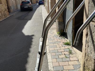Escalera de baño, escalera de piscina sin usar, acero inoxidable