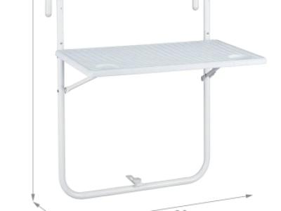 Balcony table white folding