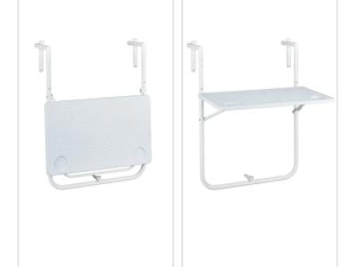 Balcony table white folding