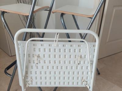 Balcony table white folding