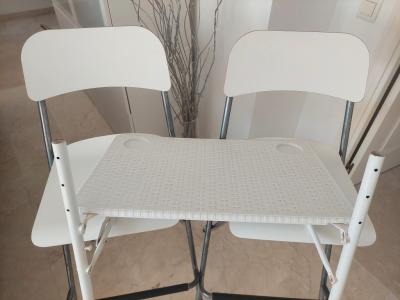 Balcony table white folding