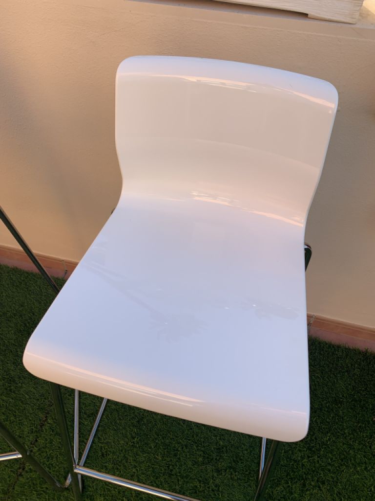 Bar stools Ikea Glenn white glossy