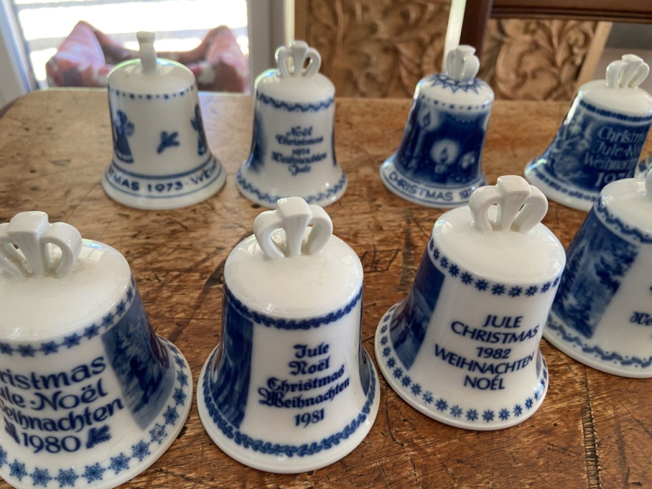 Colección completa de campanas navideñas de Berlín de 1973 a 1995