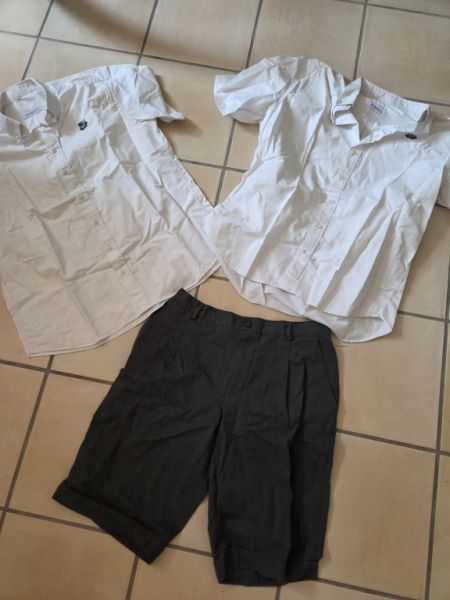 BIC. SCHOOL uniform Boys   Hemd 2x kurz Gr. 42  Ribbon's Shorts gr. 24 Bacardi