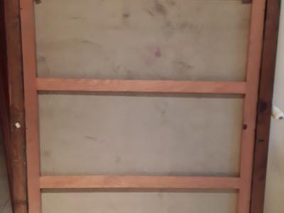 Blumenbild gross mit goldenem Rahmen