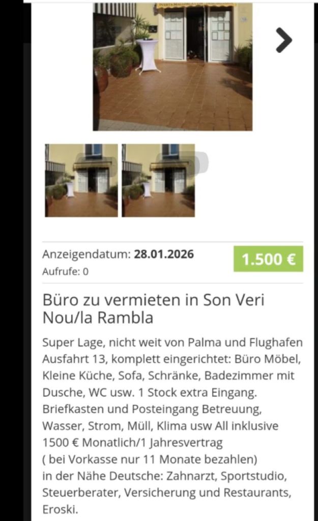 Office for rent in Son Veri Nou