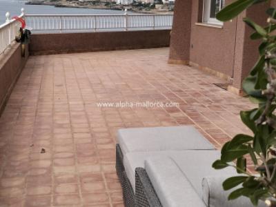 CALA BLAVA: 1 SZ-Wohnung mit 180º-Meerblick in 1. Linie