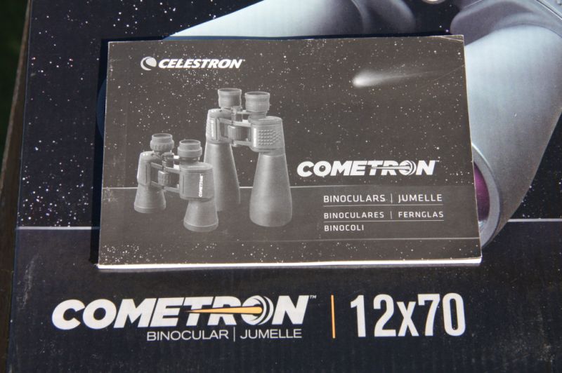 CELESTRON binoculars "Cometron" 12x70, field of view 4.6°, weight approx. 1.4 kg, suitable for eyeglass wearers