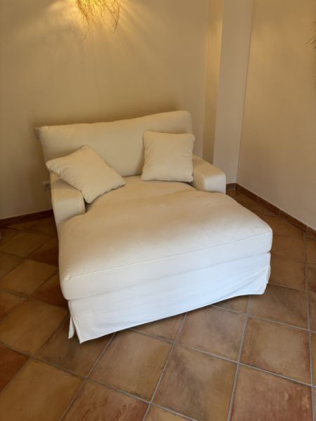 Chaisseslongue, weiß, neuwertig 1,30x1,50m