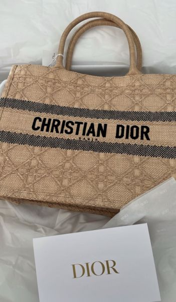 Christian Dior Book Tote - Beigefarbener D- Lace Canvas