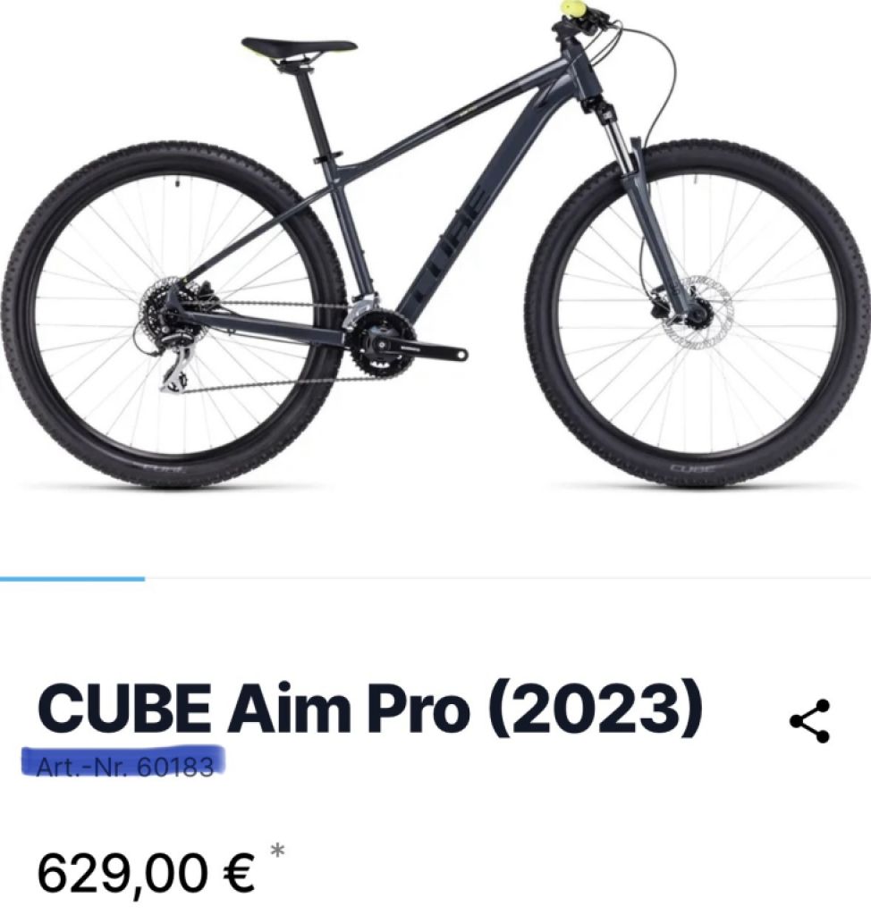 Cube Bike XXL brand new