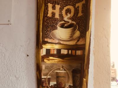 Dachziegel mit Teelicht