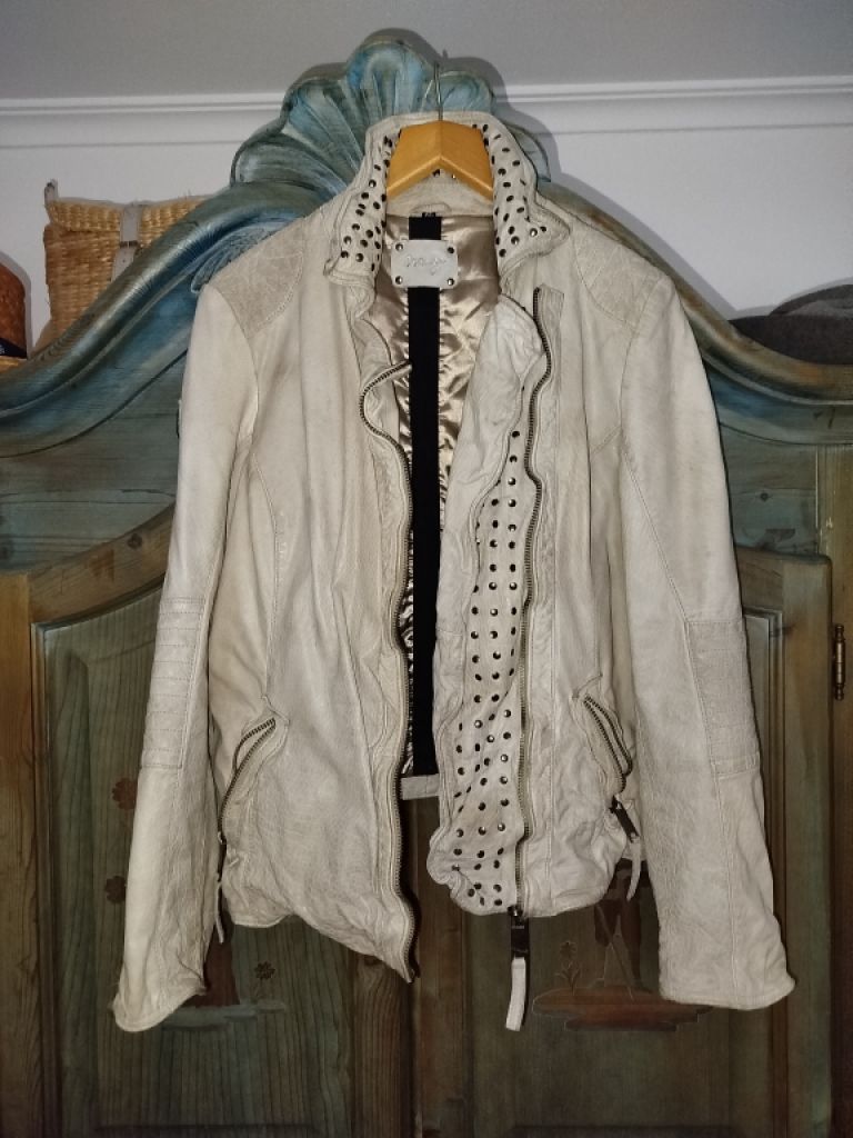 Damen Lederjacke Biker-Look Vintage Style