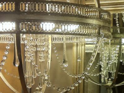 Deckenlampe, 5 Lichter, Rund, mit Glaskristall, NEU, Ausstellungsmodell, jetzt zum super Preis