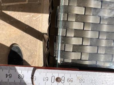 DEDON rattan-glass  table 1a like new