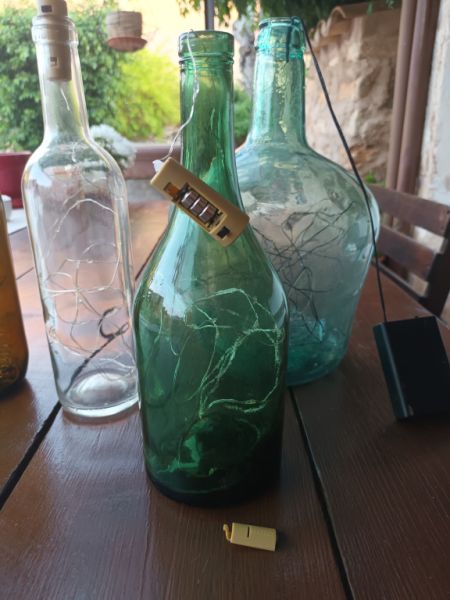 Decoración para interiores y exteriores: botellas ligeras inusuales con funcionamiento con batería