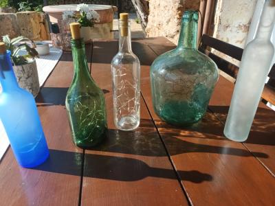 Decoración para interiores y exteriores: botellas ligeras inusuales con funcionamiento con batería