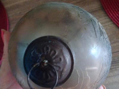 Deko Glaskugel grau marmoriert