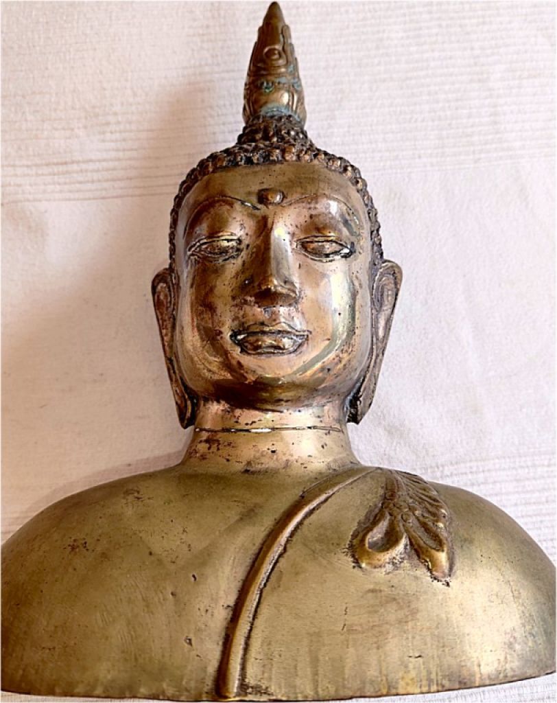 Dekorative Buddha-Büste von Gilde Handwerk – Antik-Stil – 34 cm