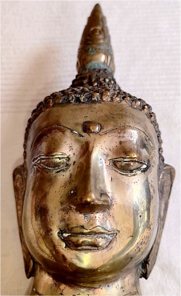 Dekorative Buddha-Büste von Gilde Handwerk – Antik-Stil – 34 cm