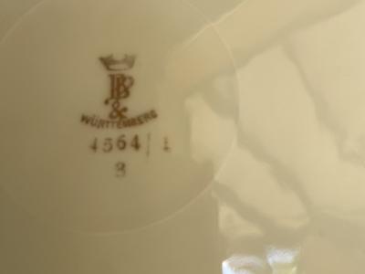 Dekorative Dessertteller aus den 50zigern