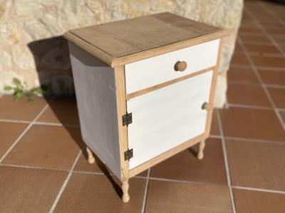 Dekorativer Nachtisch 46x31x57 cm natur/weiss