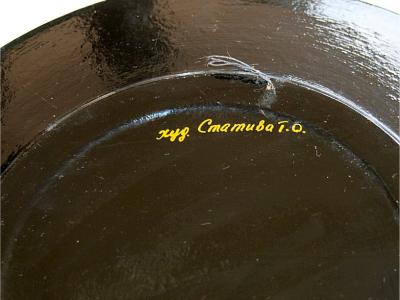 decorative wooden plate, hand-painted wall plate, unique flower plate