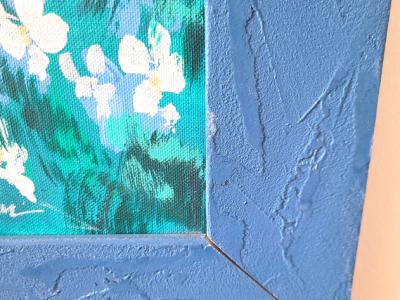 Decorative Painting "Mediterranean Mountain Landscape with Lake"