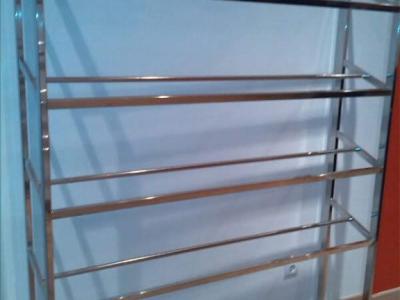 Tienda de diseño Equipo zapatería Boutique estantes y accesorios de acero inoxidable Existencia idea