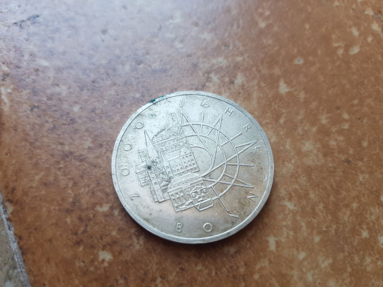 Die offizielle 10-DM-Silber-Gedenkmünze - 2000 Jahre Bonn