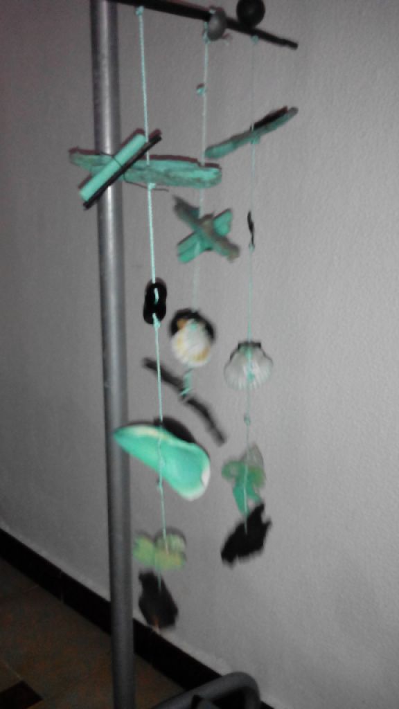 Various handmade mobiles