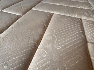 Doppelbett 150x190 cm inkl. Matratze + 4 Stauraumkästen aus Stoff