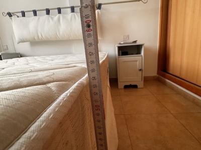 Doppelbett 150x190 cm inkl. Matratze + 4 Stauraumkästen aus Stoff