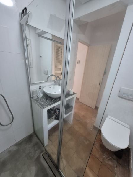 Glass shower partition