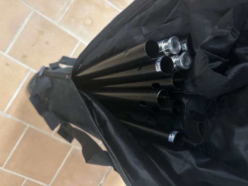 DYNASUN Hintergrundsystem - Aluminium - für 3 x Hintergründe + Tasche (Foto- und Videografie)