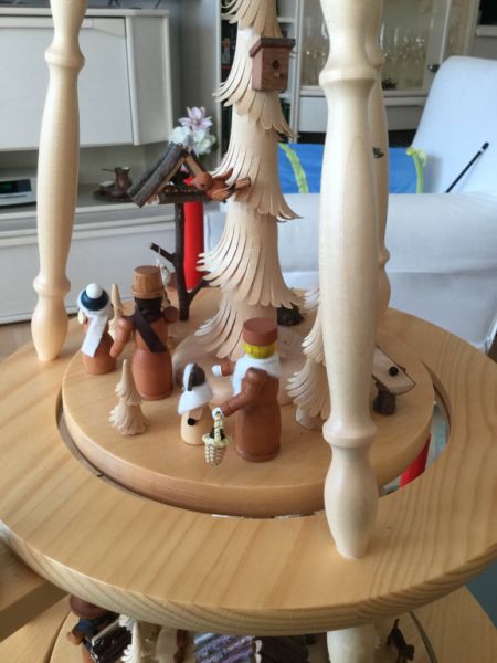 Pirámide navideña real de Erzgebirge, 90 cm de altura