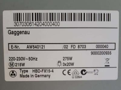 Stainless steel extractor hood from Gaggenau (AW 540121, 120 cm wide) for sale