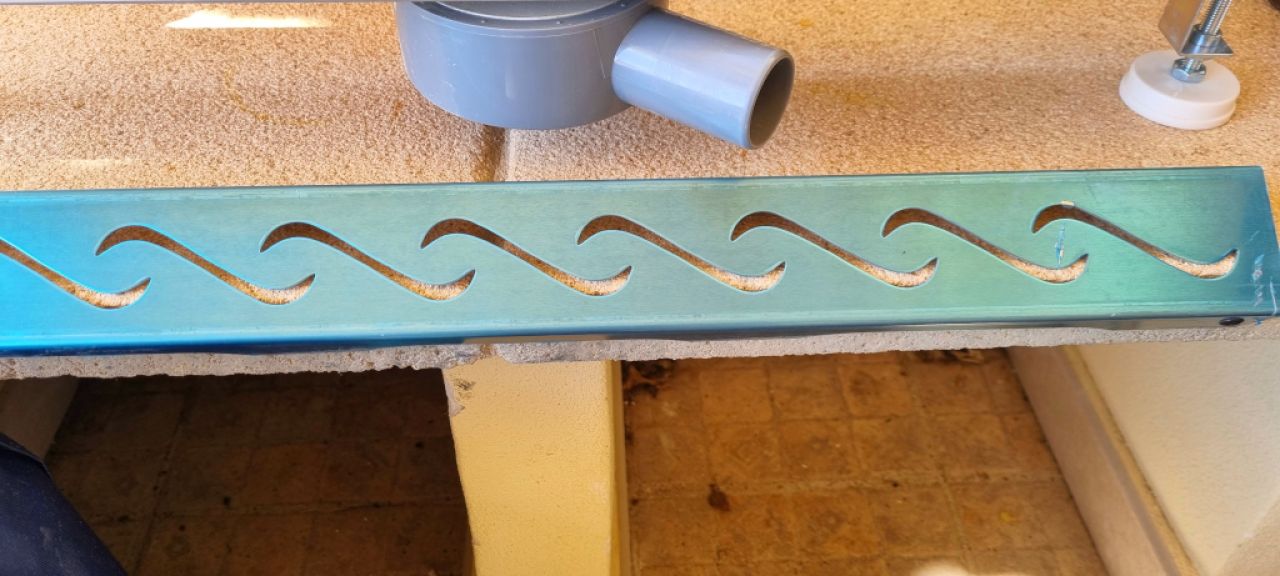 Stainless steel shower channel 60cm, new