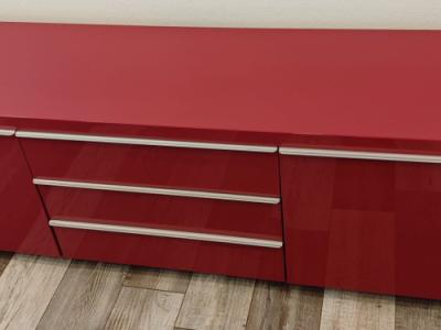 Edles Sideboard Hochglanzlack rot