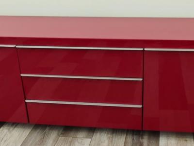 Edles Sideboard Hochglanzlack rot