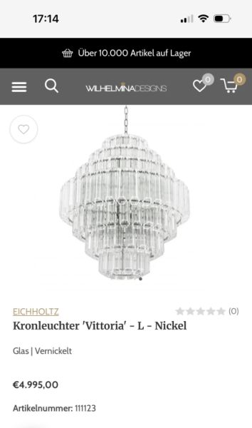 Eichholtz Vittoria Chandelier Kronleuchter L