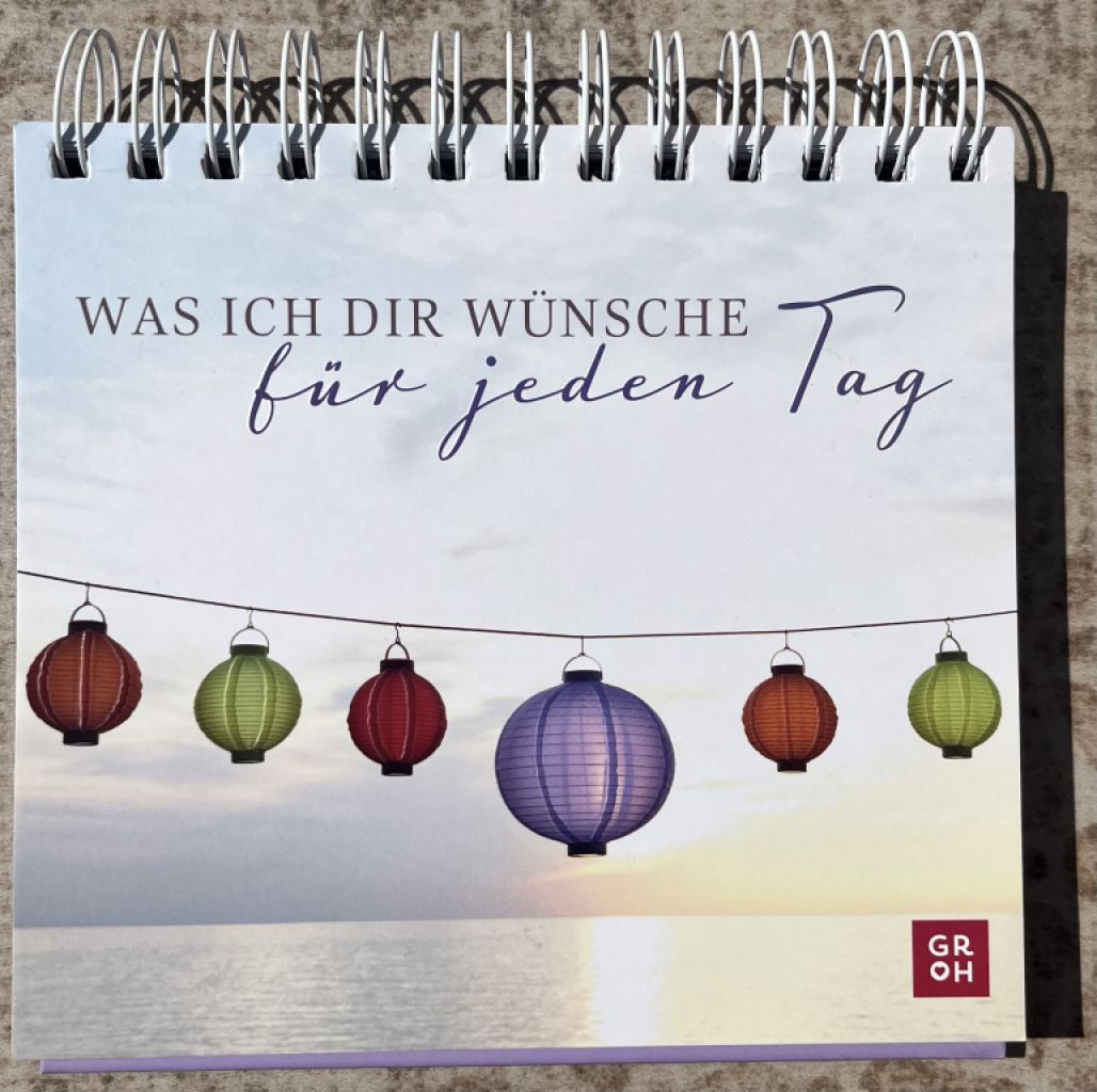 Ein Spiralaufsteller, der jeden Tag gute Wünsche überbringt