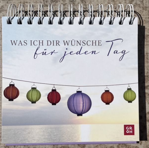 Ein Spiralaufsteller, der jeden Tag gute Wünsche überbringt